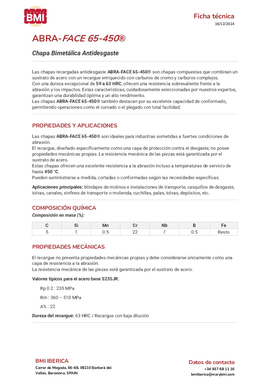 ABRAFACE 65-450 - ES