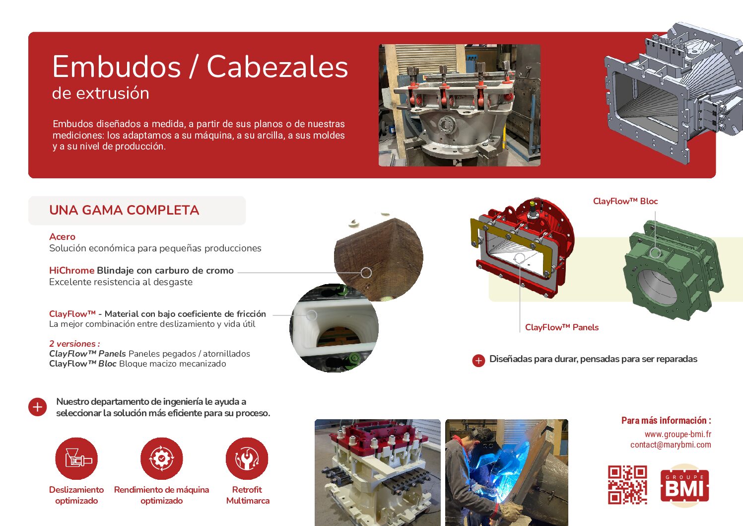 Embudos Cabezales de extrusión